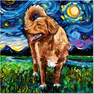 Nova Scotia Duck Tolling Retriever Starry Night Posters and Art